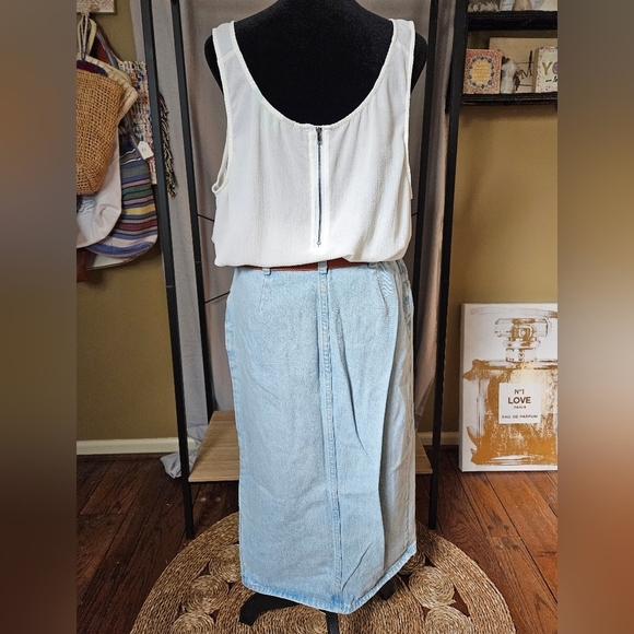 Vintage Denim Buttondown SkirtSize 14 - Picture 6 of 16